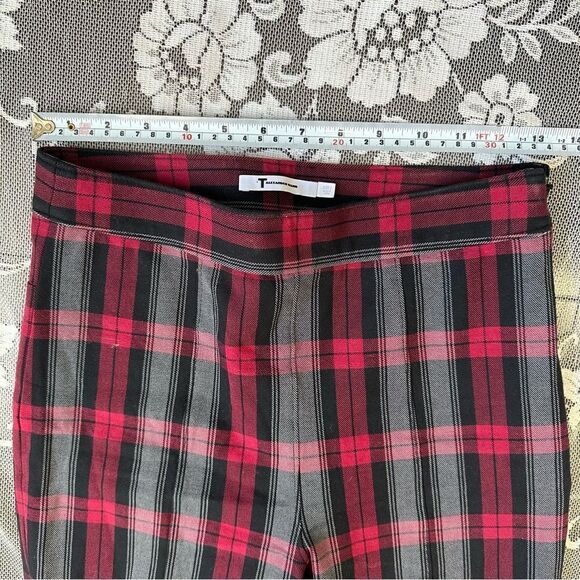 T by Alexander Wang Fitted Stretch Plaid Leggings with Zippers Sz 2 - Picture 9 of 14